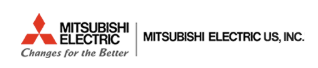 Mitsubishi Electric US Inc logo - iconic red three-diamond logo with company name and Changes for the Better tagline representing global technology leader